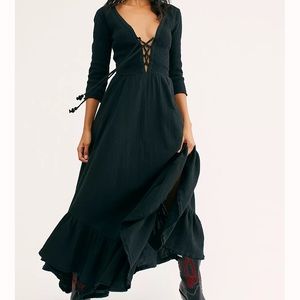 Free People Perfect Solution Maxi Dress in Maroon